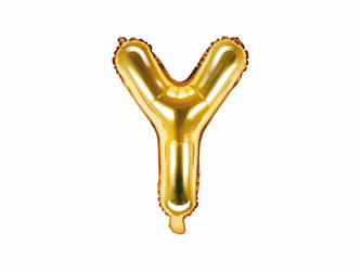 Balon litera  Y złota 35cm