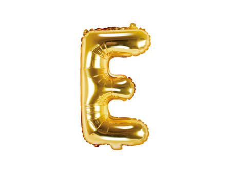 Balon litera E złota 35cm